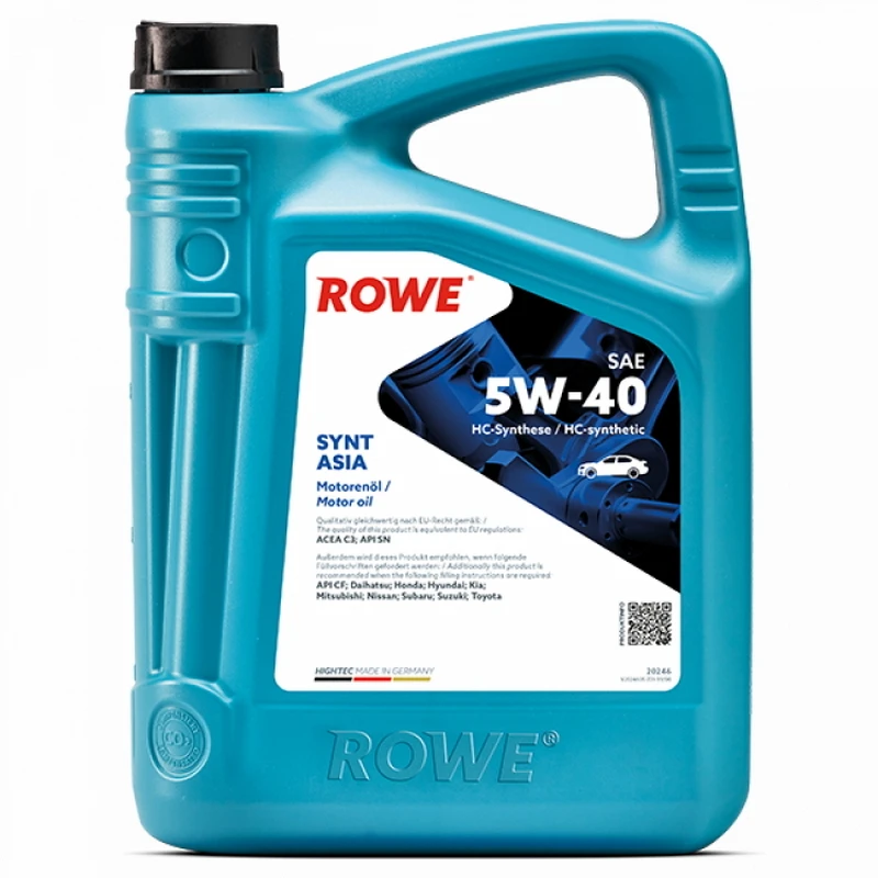 ROWE Масло мотор. Hightec SYNT ASIA 5w40 C3,SN/CF 4л