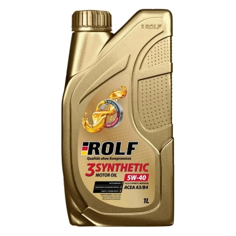 Масло моторное ROLF 3-SYNTHETIC 5W-40 ACEA A3/B4 1л (пластик)