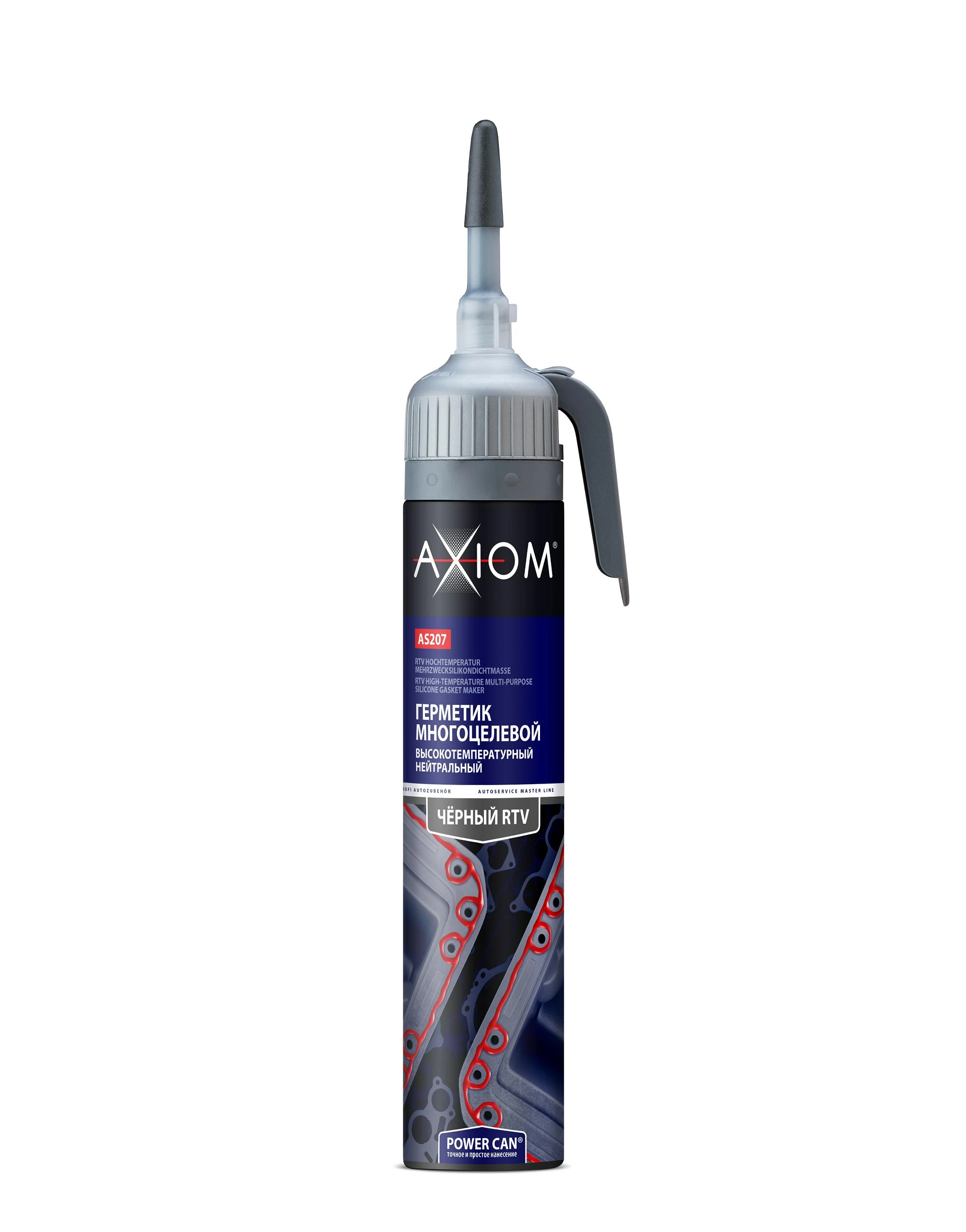 Герметик многоцелевой 200мл (высокотемпературный, черный) AXIOM купить в Пензе