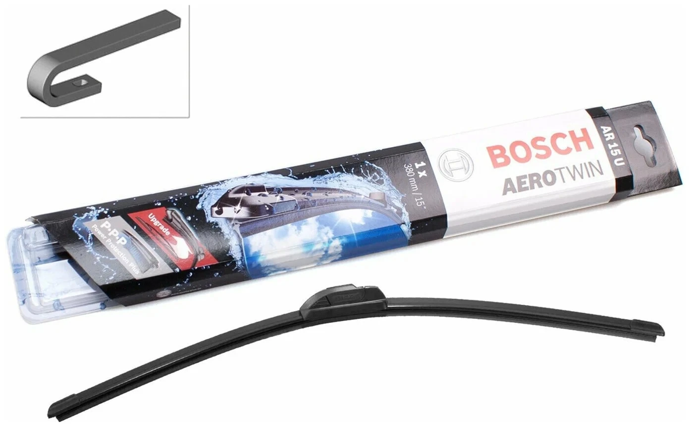 Фото Щетка стеклоочистителя бескаркасная 380мм BOSCH AEROTWIN AR15U — оригинальные автотовары Мега Ойл