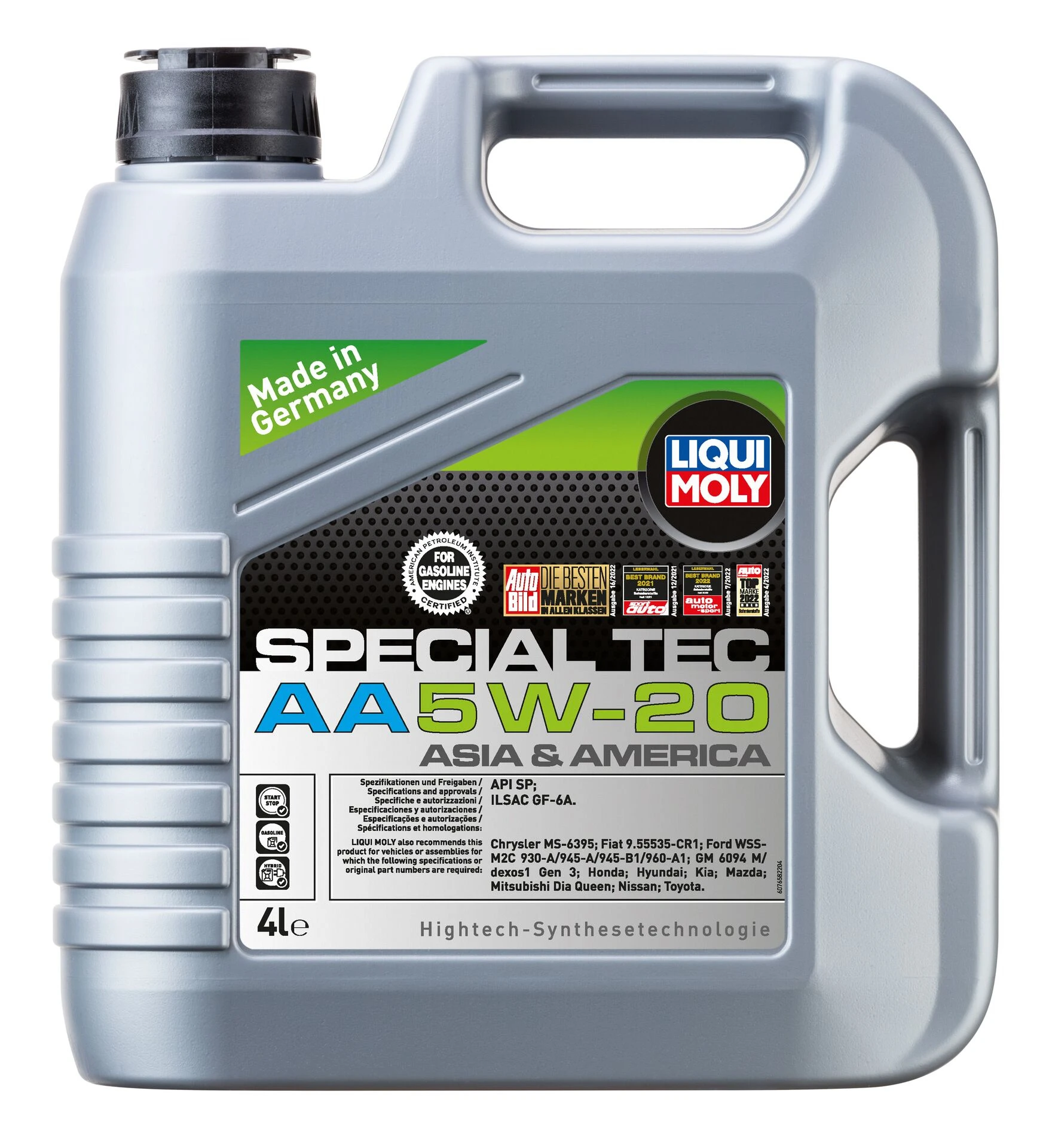 Масло моторное LIQUI MOLY HC-Синт Special Tec AA 5W20 SM;ILSAC GF-6A 4л