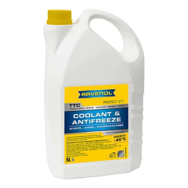 Антифриз RAVENOL TTC C11 Premix 5л (желтый)
