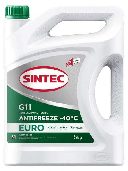 Антифриз Sintec EURO G11 зеленый 5кг — фото товара