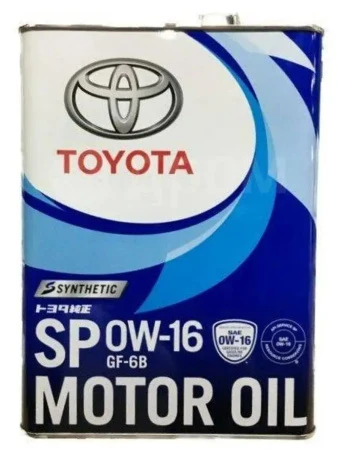 Масло моторное TOYOTA SN 0W-16 ГИБРИД 4л