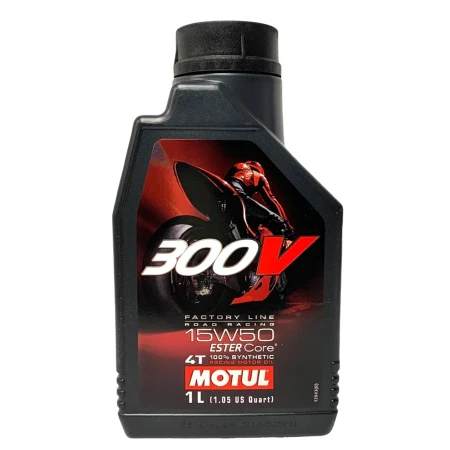 Масло для мототехники MOTUL 300V Road Racing 15W50 4T 1л