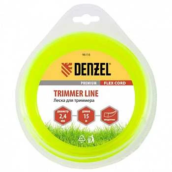 Леска для триммера квадрат Flexcord Denzel 96116