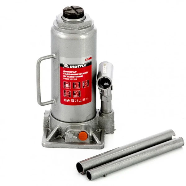 50725 Домкрат гидравлический бутылочный 10т h подъема 230-460мм Matrix