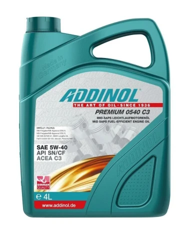 Масло моторное ADDINOL PREMIUM 0540 C3 5W40 4л