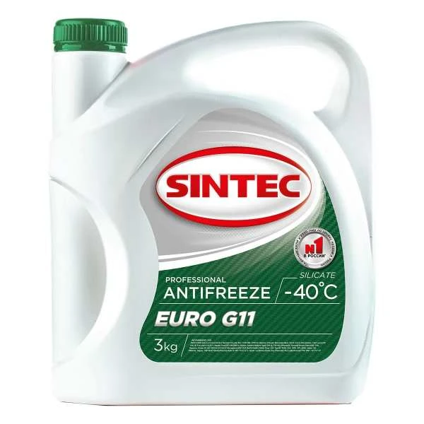 Антифриз Sintec EURO G11 зеленый 3кг — фото товара