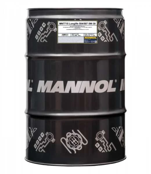 Масло моторное MANNOL LONGLIFE 504/507 5W30 208 л. 7715