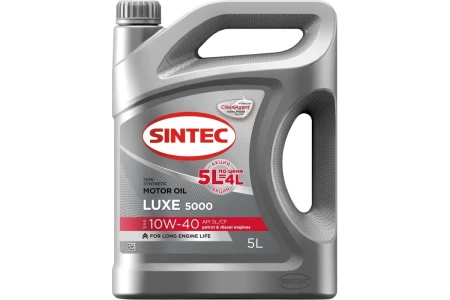 Масло моторное Sintec LUXE 5000 10W40 API SL/CF ACEA  A3/B4 5л (АКЦИЯ 4л+1л)
