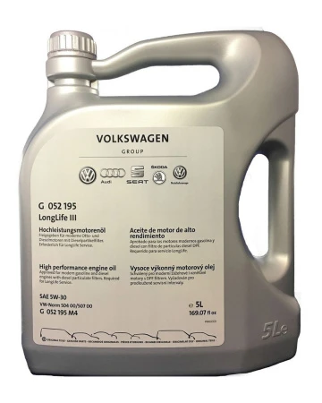 Масло моторное VAG Longlife III 5W30 5л G052195M4