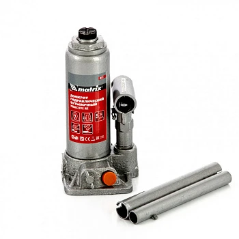 50773 Домкрат гидравлический бутылочный 2т h подъема 181-345мм Matrix в пласт.кейсе