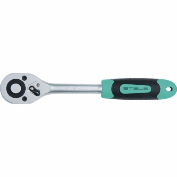 Ключ-трещотка Stels 1/4", 72 зуба, с быстрым сбросом, CrV 14025