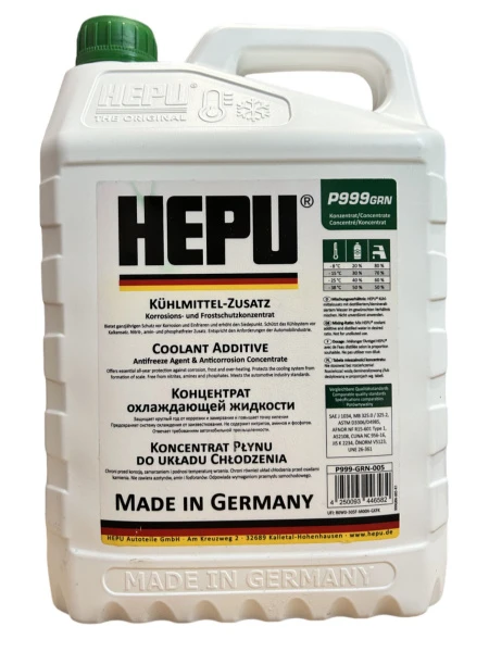 Антифриз зелёный концентрат HEPU G11 1.5л.