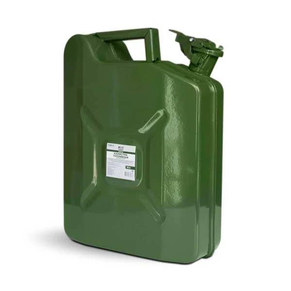 Канистра металлическая вертикальная зеленая AVS 10л