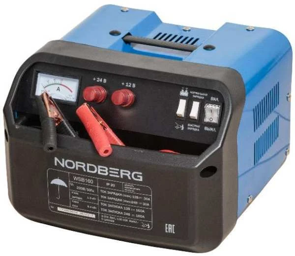 Фото Устройство пускозарядное 12/24V макс ток 160A NORDBERG WSB160 — оригинальные автотовары Мега Ойл