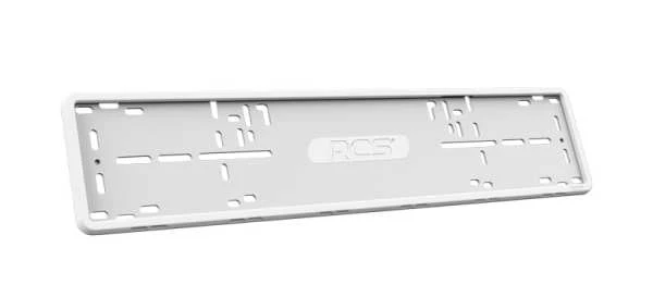 Рамка под номерной знак силиконовая белая RCS