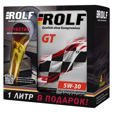 Масло моторное ROLF GT 5W30 C2/C3 5л (АКЦИЯ 4л+1л)