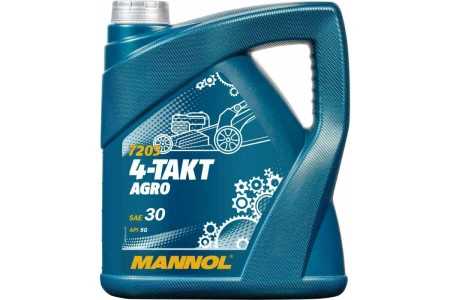 Масло моторное для газонокосилок MANNOL 4-TAKT AGRO SAE 30 4л 1441