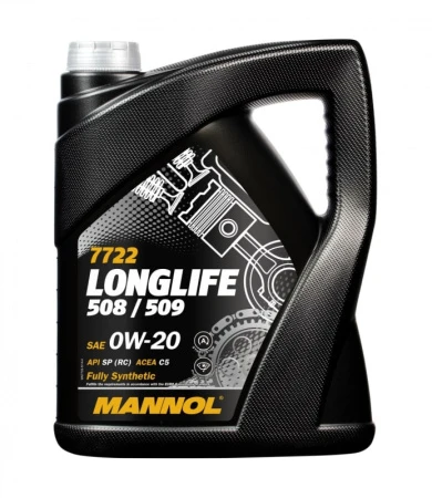 Масло моторное MANNOL LONGLIFE 508/509 0W20 5л 77225