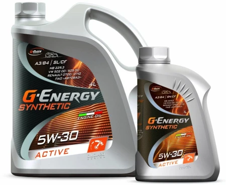 Масло моторное G-Energy Synthetic Active 5W30 АКЦИЯ 4л+1л