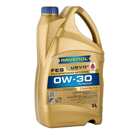Масло моторное RAVENOL FES 0W30 5л (АКЦИЯ 4л+1л)