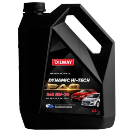 Масло моторное Oilway Dynamic Hi Tech РАО 5W30 API SN+ ILSAC GF-5 4л