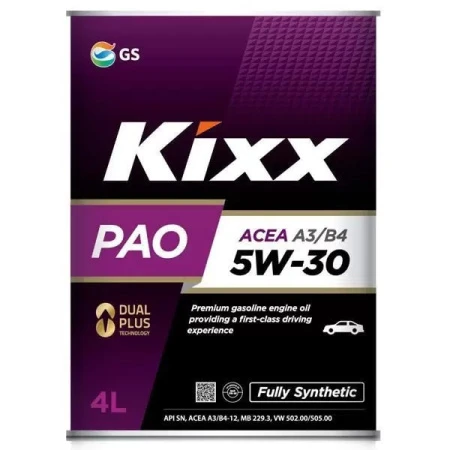 Масло моторное KIXX PAO 5W30 A3/B4 4л